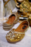 Handcrafted Gold & Silver Embellished Khussa For Women