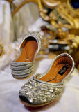 Handcrafted Gold & Silver Embellished Khussa For Women