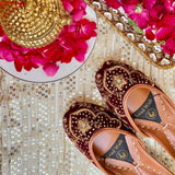 Luxury Bridal Velvet Potli & Jutti Set For Wedding