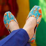 Exclusive Rangreza Printed Ladies Khussas – Velvet Comfort & Style For Women