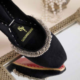 Velvet Beaded Party Khussa For Women