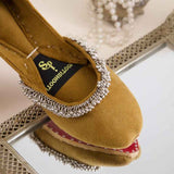 Velvet Beaded Party Khussa For Women