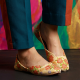 Radiance Velvet Khussa – Printed Style with Everyday Comfort For Women
