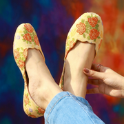 Radiance Velvet Khussa – Printed Style with Everyday Comfort For Women