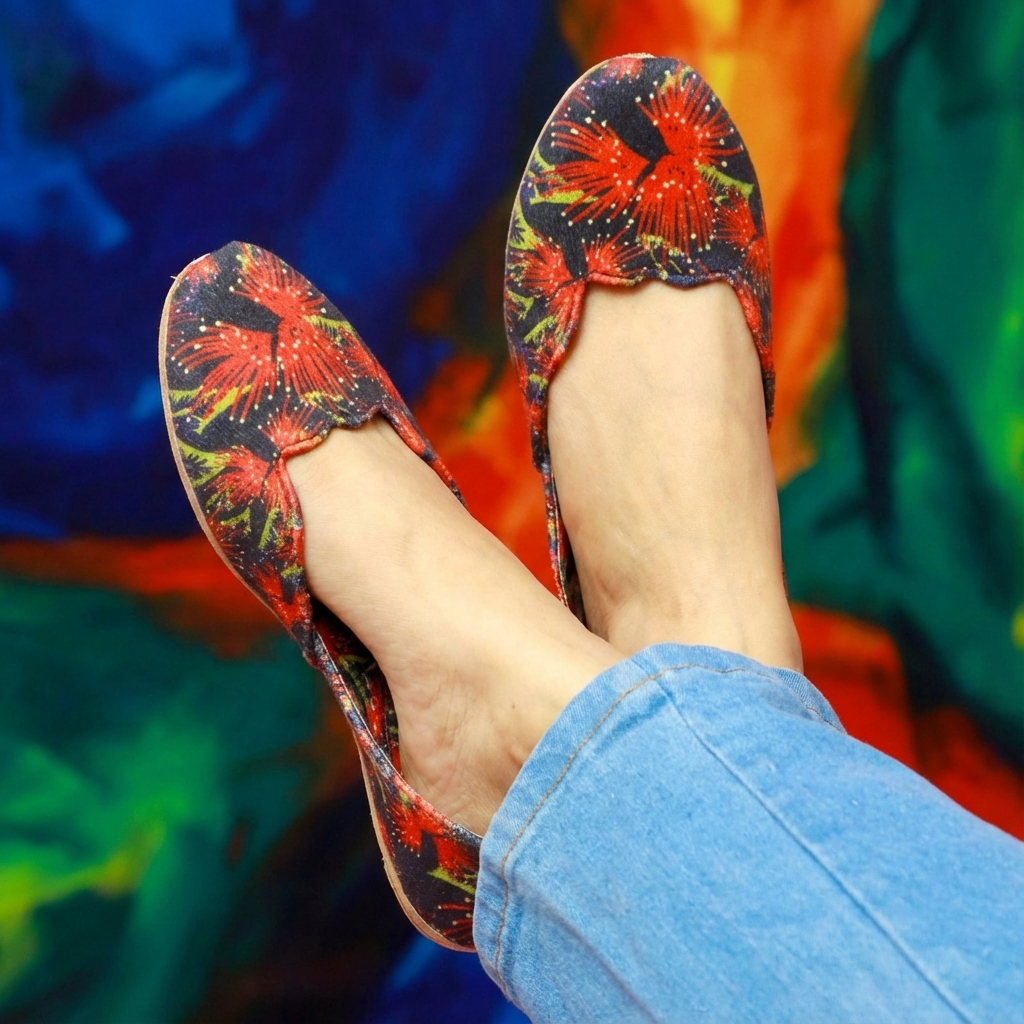 Printed Velvet Khussa – Everyday Comfort & Style For Women