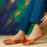 Printed Rangreza Velvet Khussa – Everyday Comfort & Style For Women