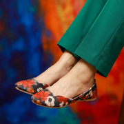 Wisteria Velvet Khussa – Elegant Printed Everyday Wear For Women