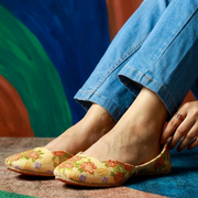 Radiance Velvet Khussa – Printed Style with Everyday Comfort For Women