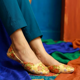Radiance Velvet Khussa – Printed Style with Everyday Comfort For Women