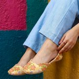 Radiance Velvet Khussa – Printed Style with Everyday Comfort For Women