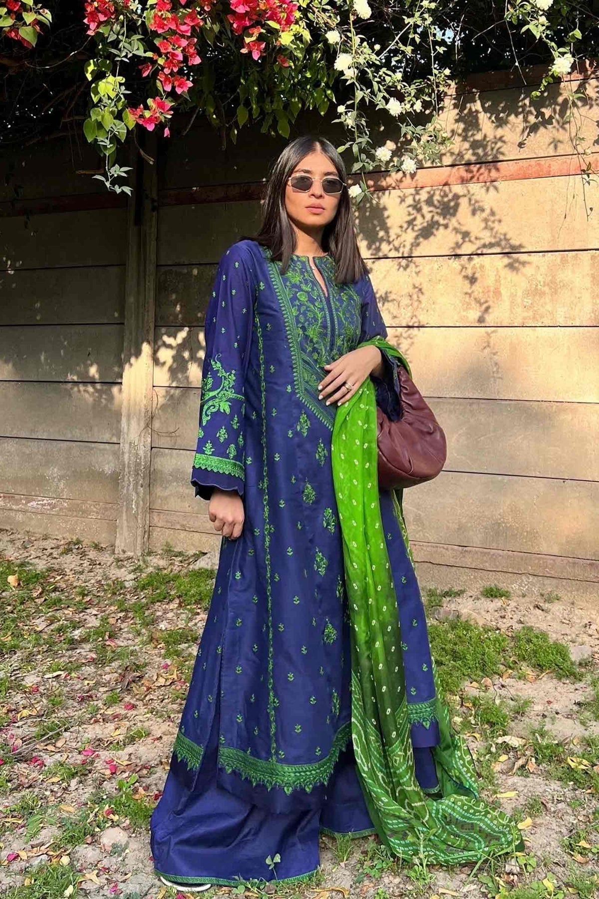 Falak Lawn Embroidered Unstitched Suit/Dress For Women