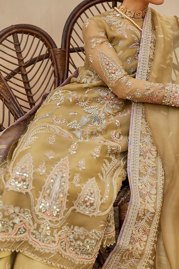 Hazel Festive Embroidered Unstitched Bridal Suit For Women