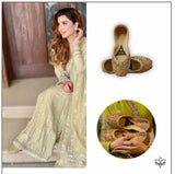 Golden Anchal Bridal Khussa By Dazzle