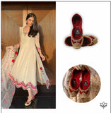 Azal Red Bridal Khussa By Dazzle