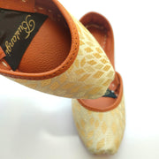 Golden Festive Casual Khussa For Women