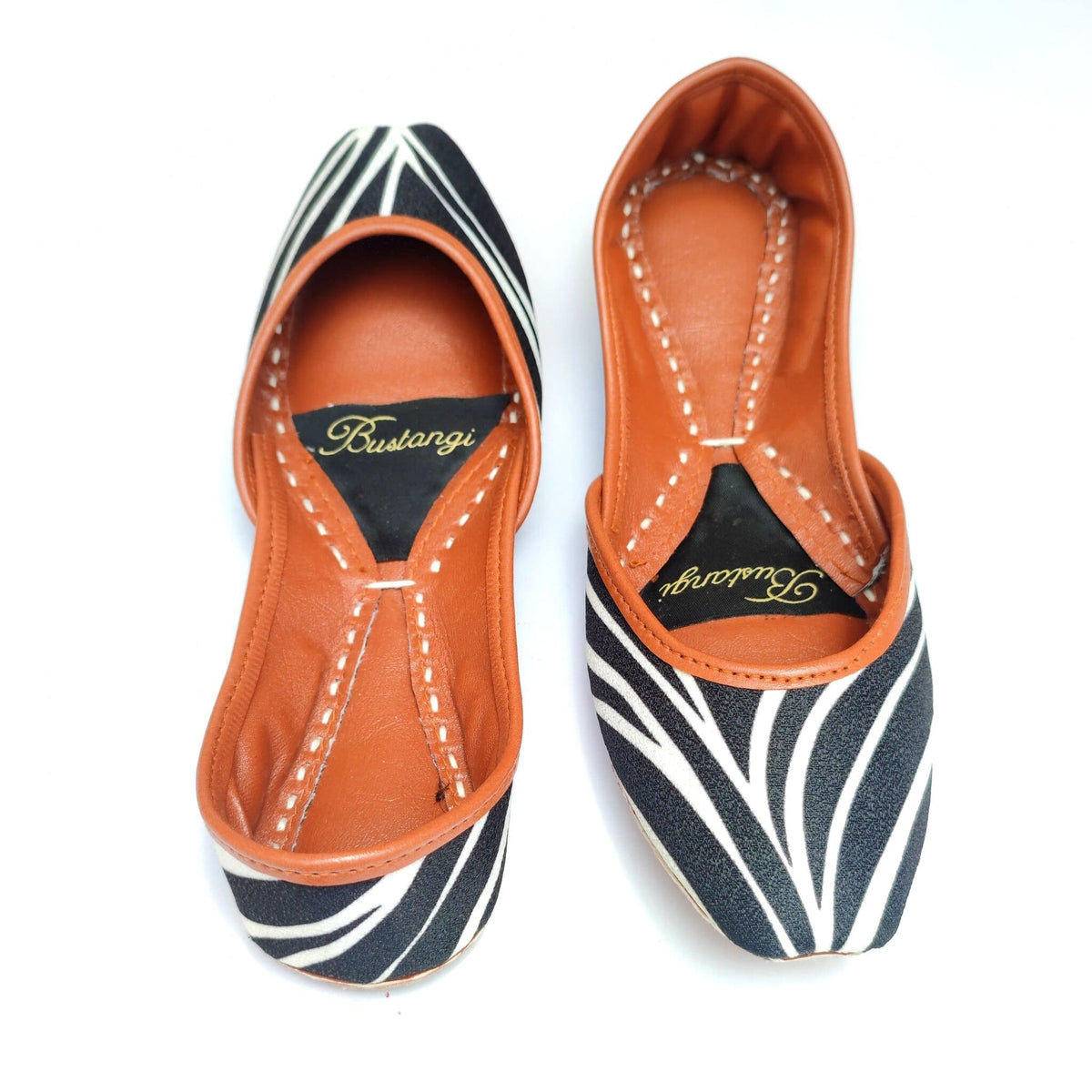Black Swirl Casual Khussa For Women