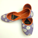 Purple Aster Floral Khussa For Women