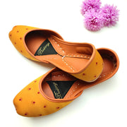 Yellow Sunflower Casual Khussa For Women