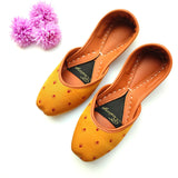 Yellow Sunflower Casual Khussa For Women