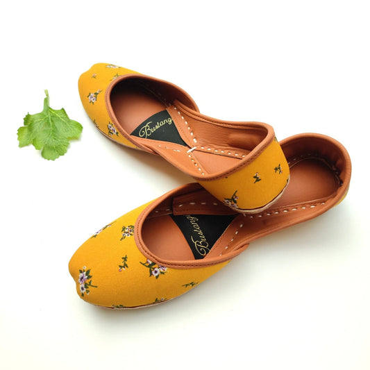 Yellow Marigold Casual Khussa For Women