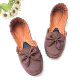 Bow Collection Olive, Brown, Black, Maroon, Blue & Camel Khussa For Women