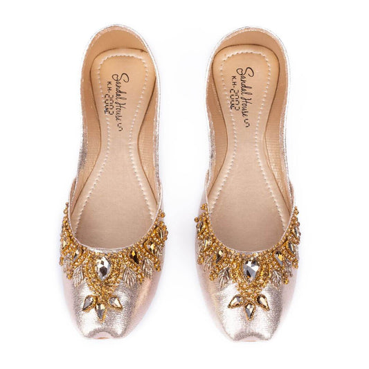 Bridal Multani Embroidered Women Khussa – Silver Pearls