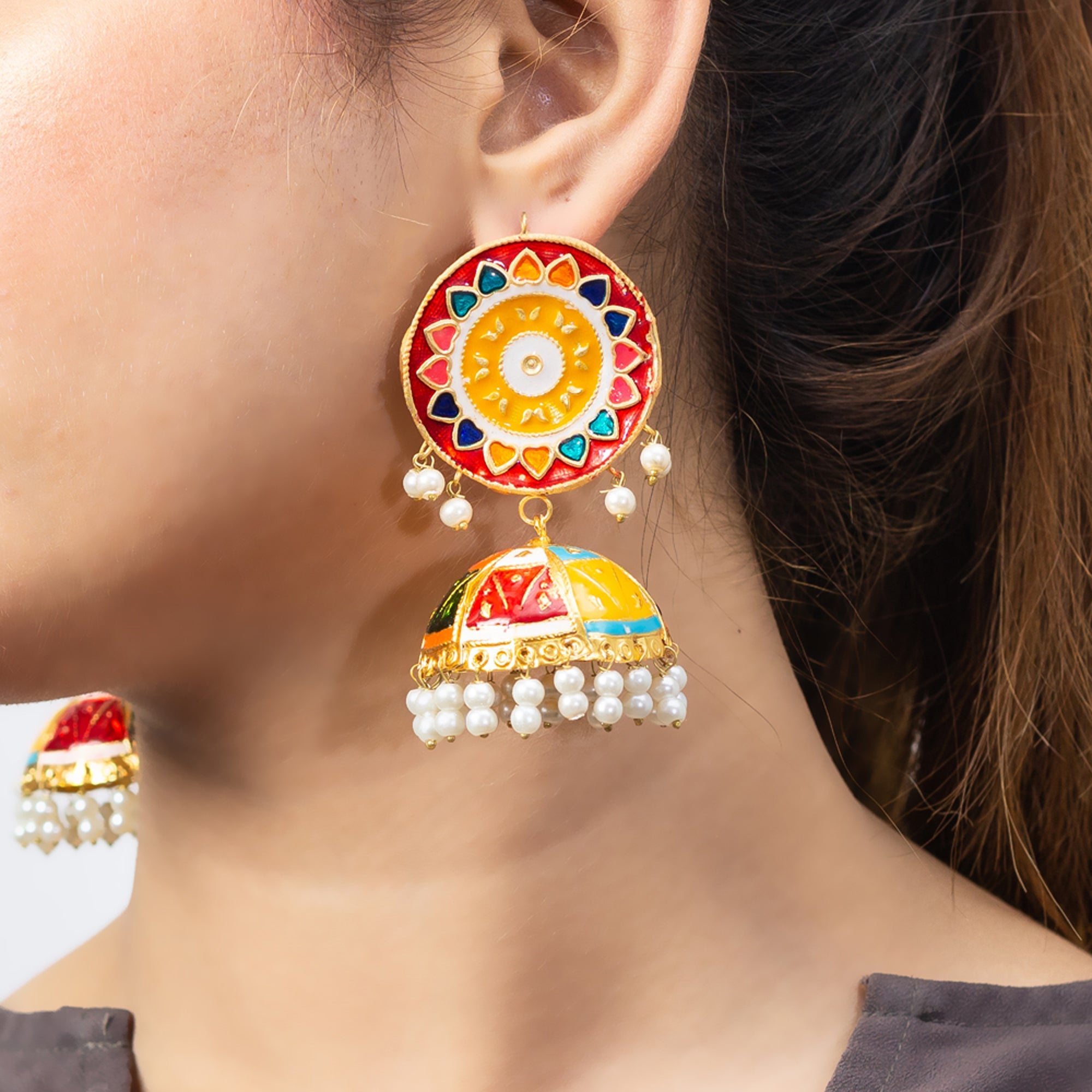 Multi-Color Jhumka Earrings For Women/Girl