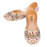 Multi-Color Pearl Embroidered Women Khussa