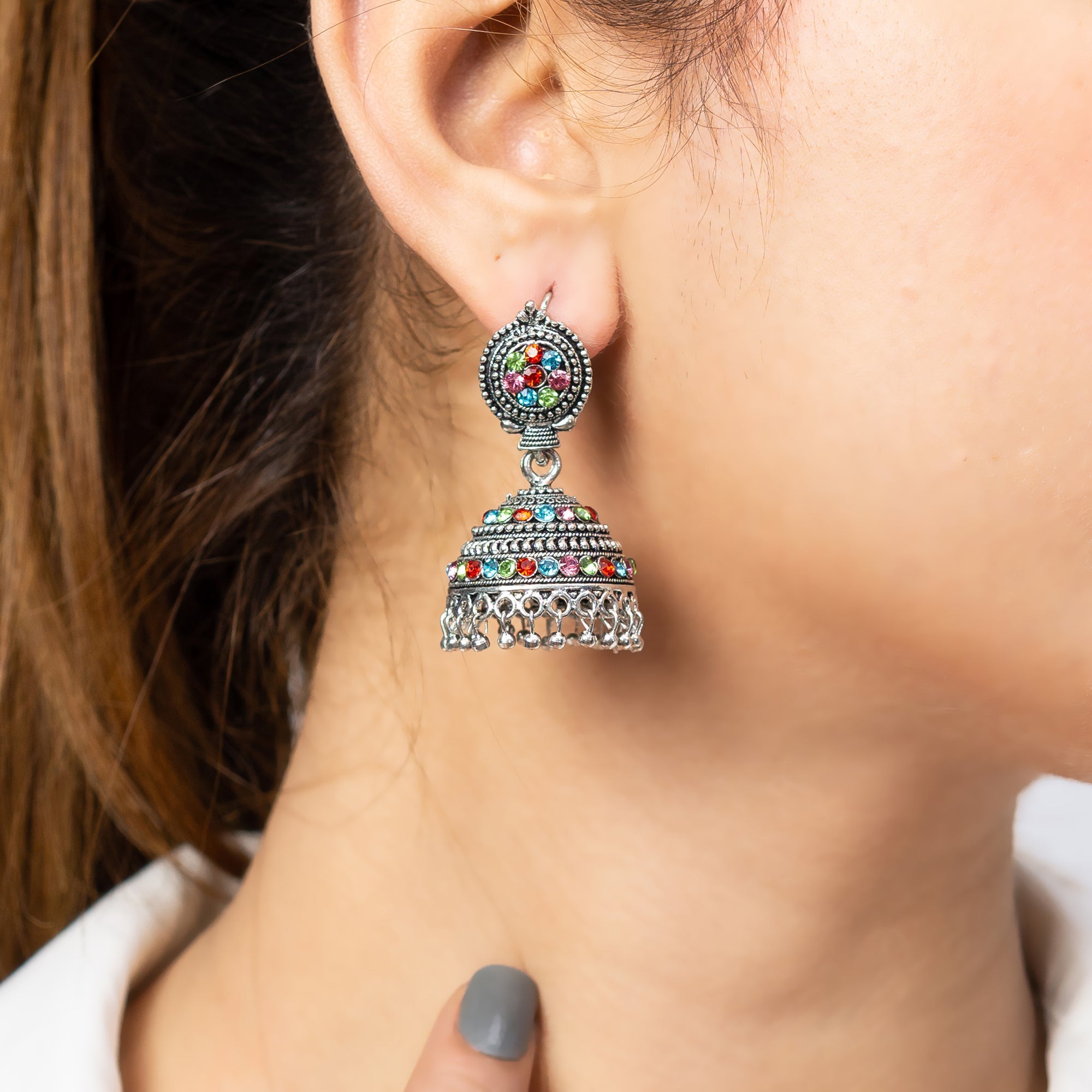 Tiny Multi-Stone Charming Earrings For Women/Girl
