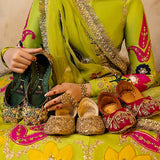 Golden Anchal Bridal Khussa By Dazzle