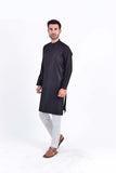Dark Brown & White Designer Wash & Wear Shalwar Kameez For Men
