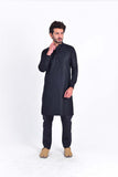 Black Designer Wash & Wear Shalwar Kameez For Men