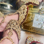 Bridal Anklet Women Khussa – Kundan on Lining