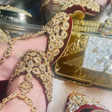 Bridal Anklet Women Khussa – Kundan on Lining