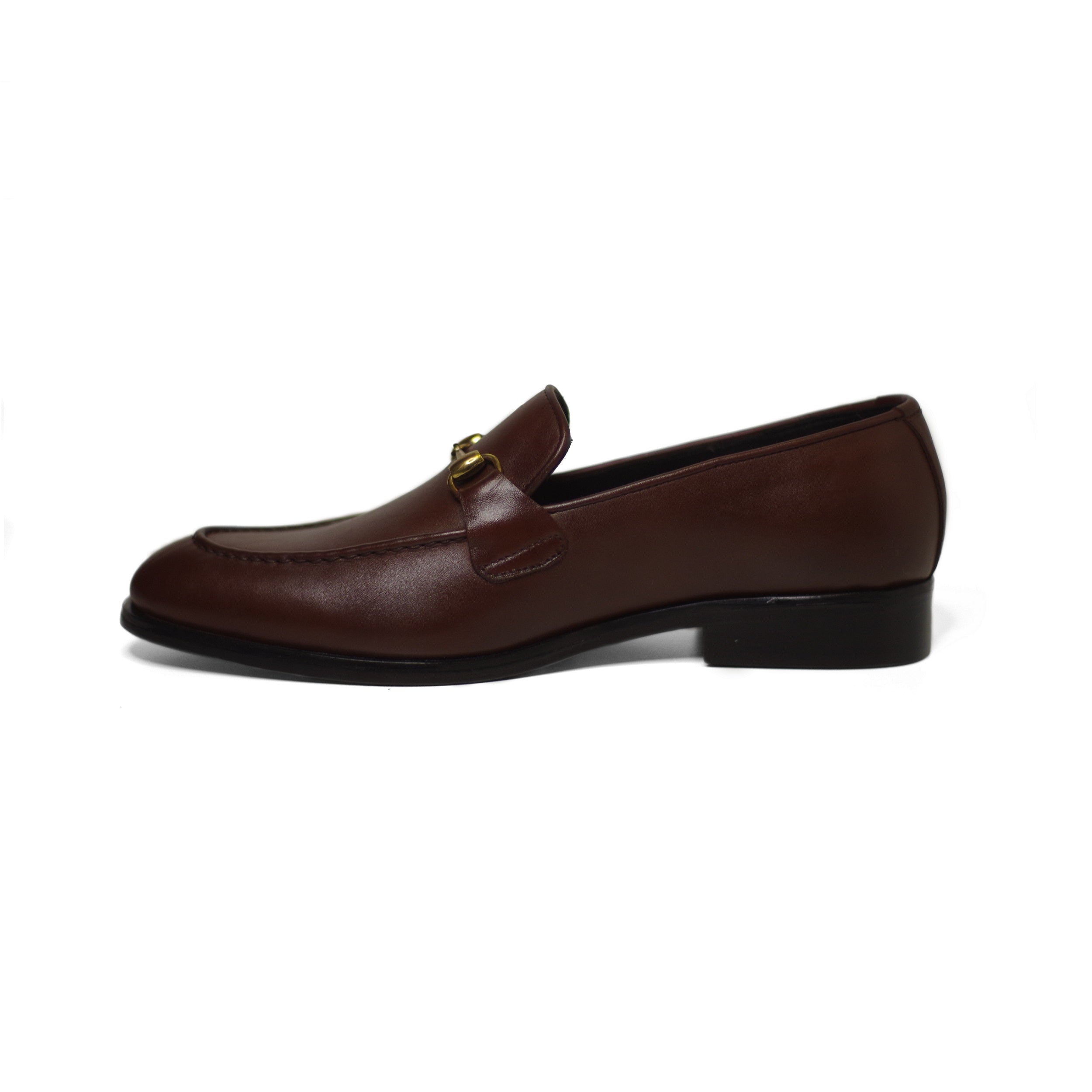 Black & Brown Elegant Design With Classic Buckle Hand-Crafted Vogue Loafers/Shoes For Men