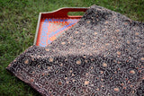 Enchanting Block Printed Brown Lawn Unstitched Shirt with Ajrak Inspired Geometric Patterns