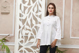White Chicken Shirt With Black Trousers - Women Dress
