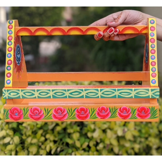 Truck Art Hand-Made Wooden Caddy Basket