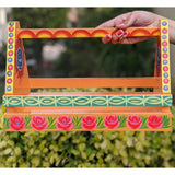 Truck Art Hand-Made Wooden Caddy Basket