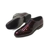 Burgundy Color Calf Leather Hand-Crafted Obsidian Shoes For Men