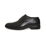 Black Color Sleek Glossy Leather Hand-Crafted Darius Shoes For Men