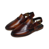 Hickory Color Supple Leather Peshawari Chappal For Men