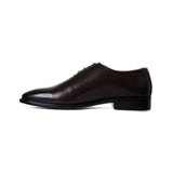 Black Leather Hand-Crafted Cedar Shoes For Men