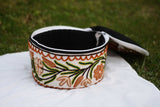 Multi-Color Brown Flower Namda Embroidered Hotpot
