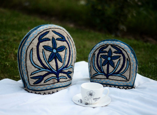 Ocean Blue Namda Tea Cozy Set