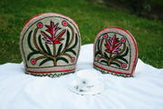 Multi-Color Flower Embroidered Tea Cozy Set