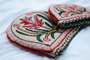 Multi-Color Flower Embroidered Tea Cozy Set