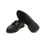 Black Color With Minimalistic Buckles Hand-Crafted Sovereign Shoes/Loafers For Men