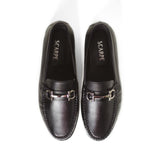 Black Color With Minimalistic Buckles Hand-Crafted Sovereign Shoes/Loafers For Men