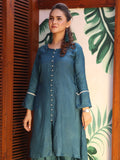 Green Teal with Palazzo Trousers - Women Dress